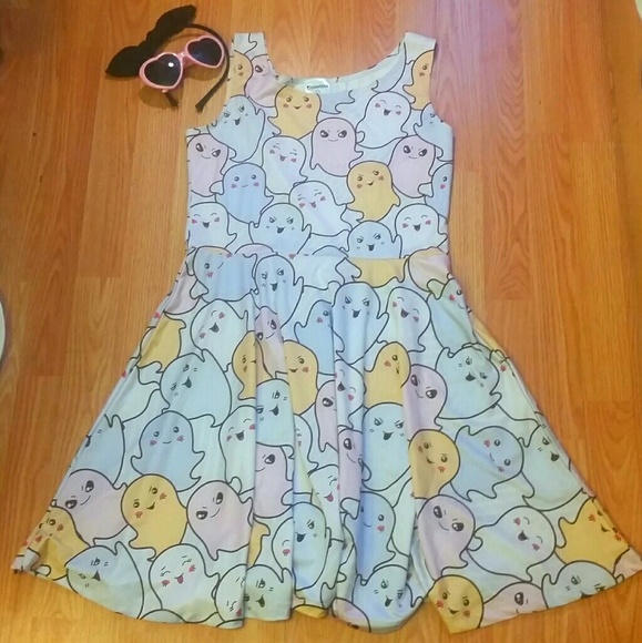 CowCow Dresses & Skirts - A-line Kawaii Pastel Ghost Halloween Skater Dress